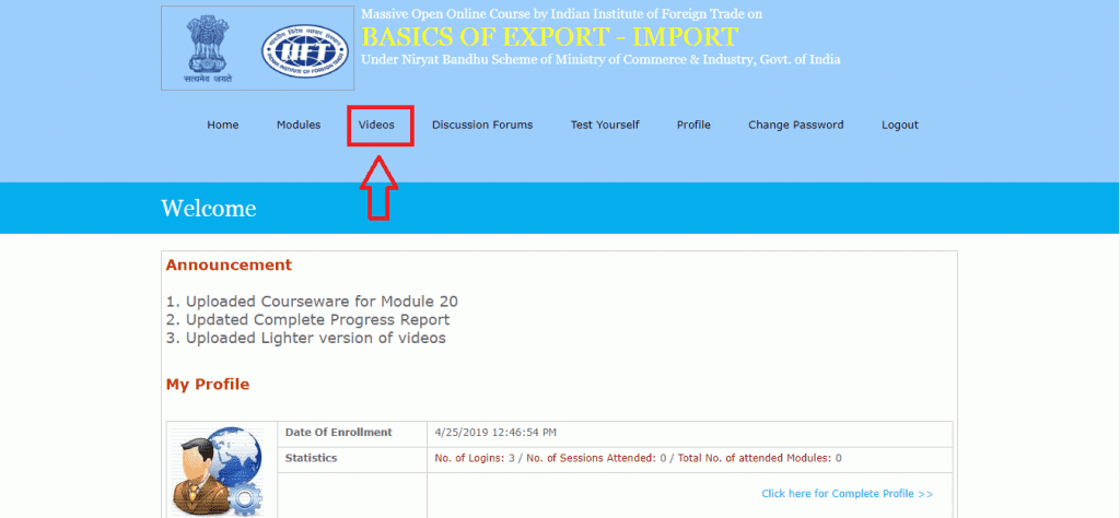 Free Import Course Registration
