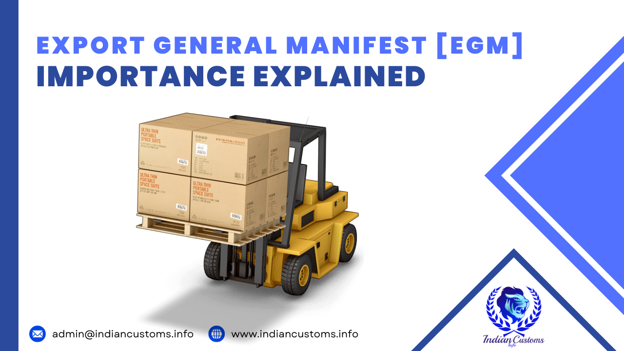 Export General Manifest EGM 1